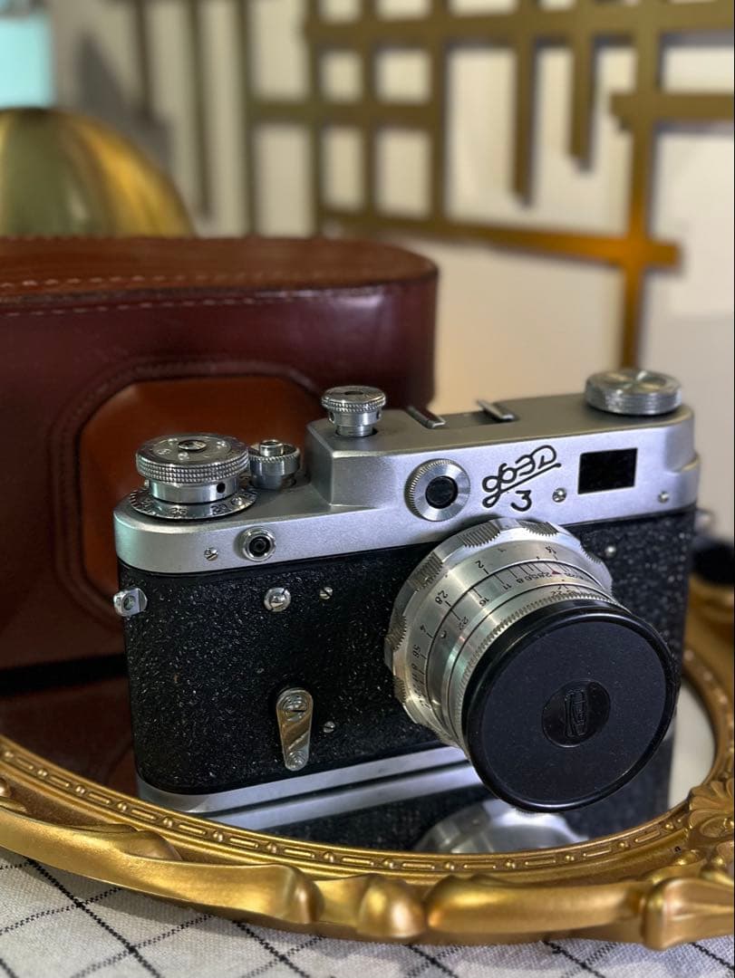 希少美品 FED 3 + Industar-26m 52mm F2.8 ケース付 Industar-26m FED 2.8/52mm Vintage lens with M39 screw mount for