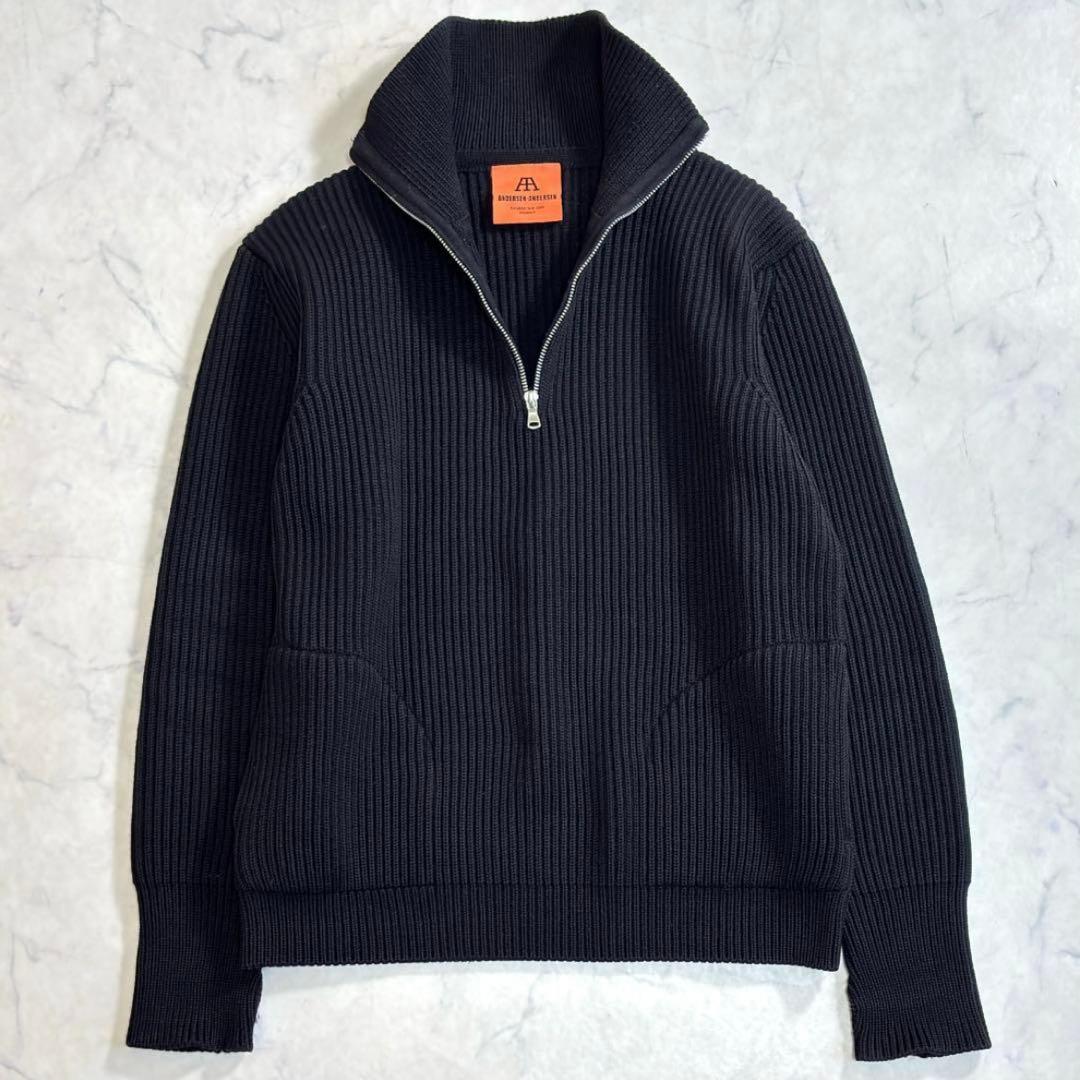 アンデルセンアンデルセン ハーフジップドライバーズニット 中古・古着通販】ANDERSEN-ANDERSEN (アンデルセン アンデルセン